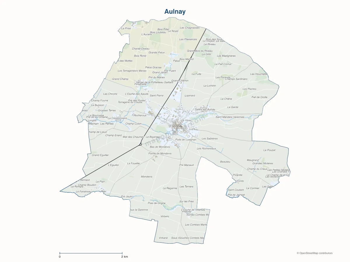 Carte de Aulnay à personnaliser