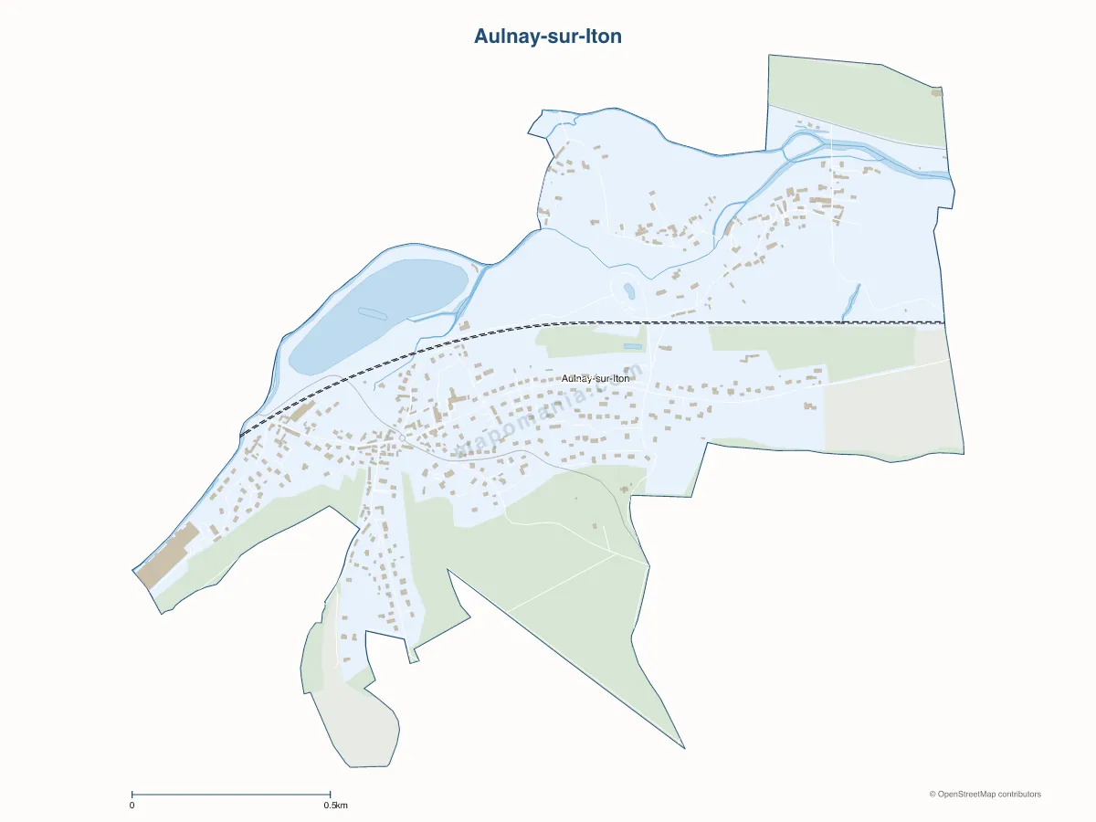 Carte de Aulnay-sur-Iton à personnaliser