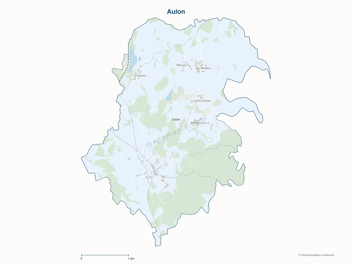 Carte de Aulon à personnaliser