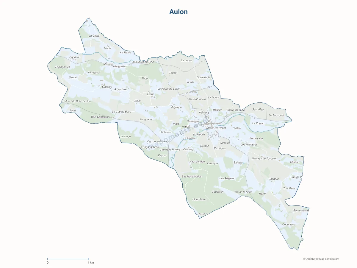 Carte de Aulon à personnaliser