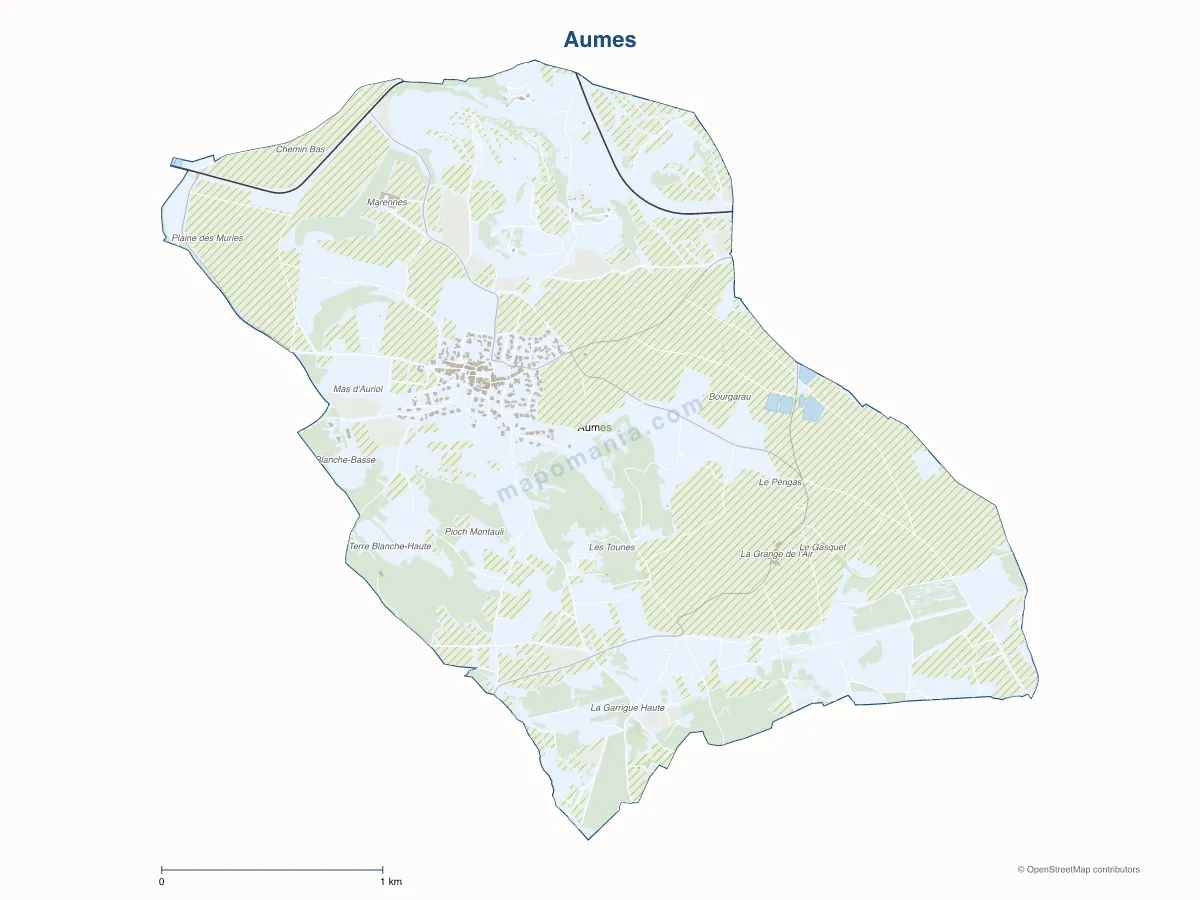 Carte de Aumes à personnaliser