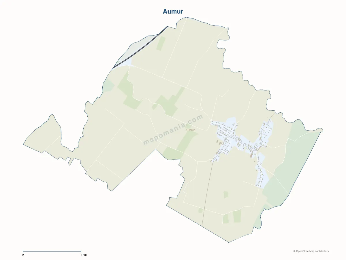 Carte de Aumur à personnaliser