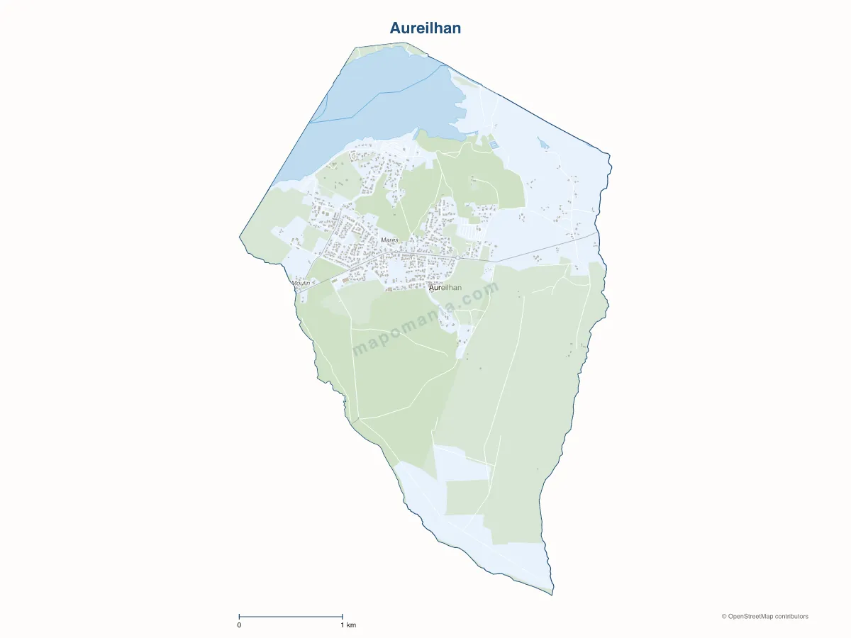 Carte de Aureilhan à personnaliser