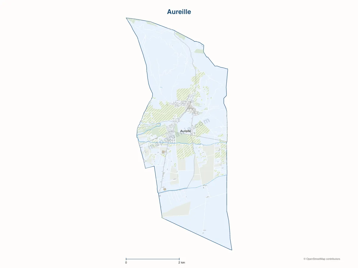 Carte de Aureille à personnaliser