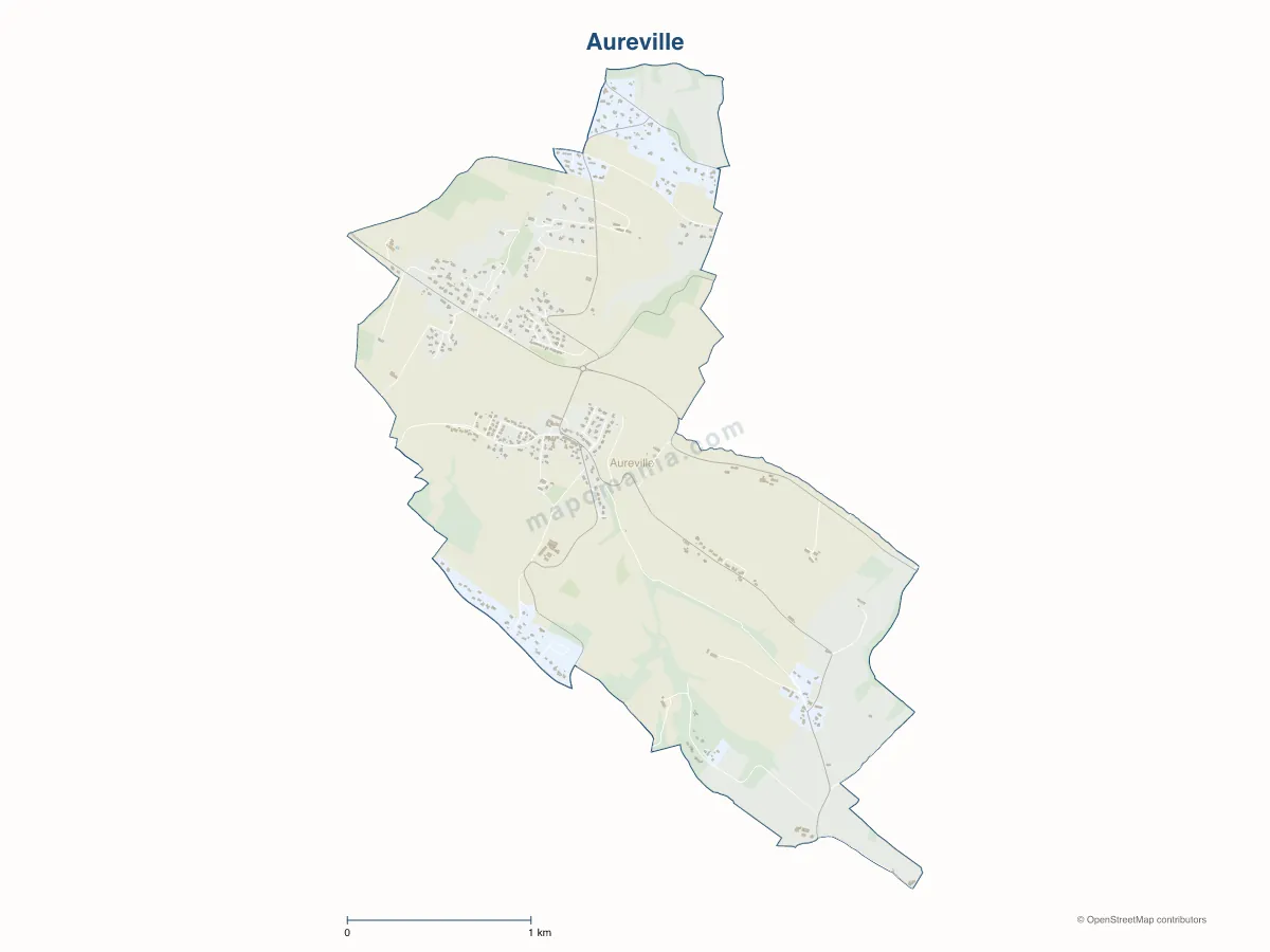 Carte de Aureville à personnaliser