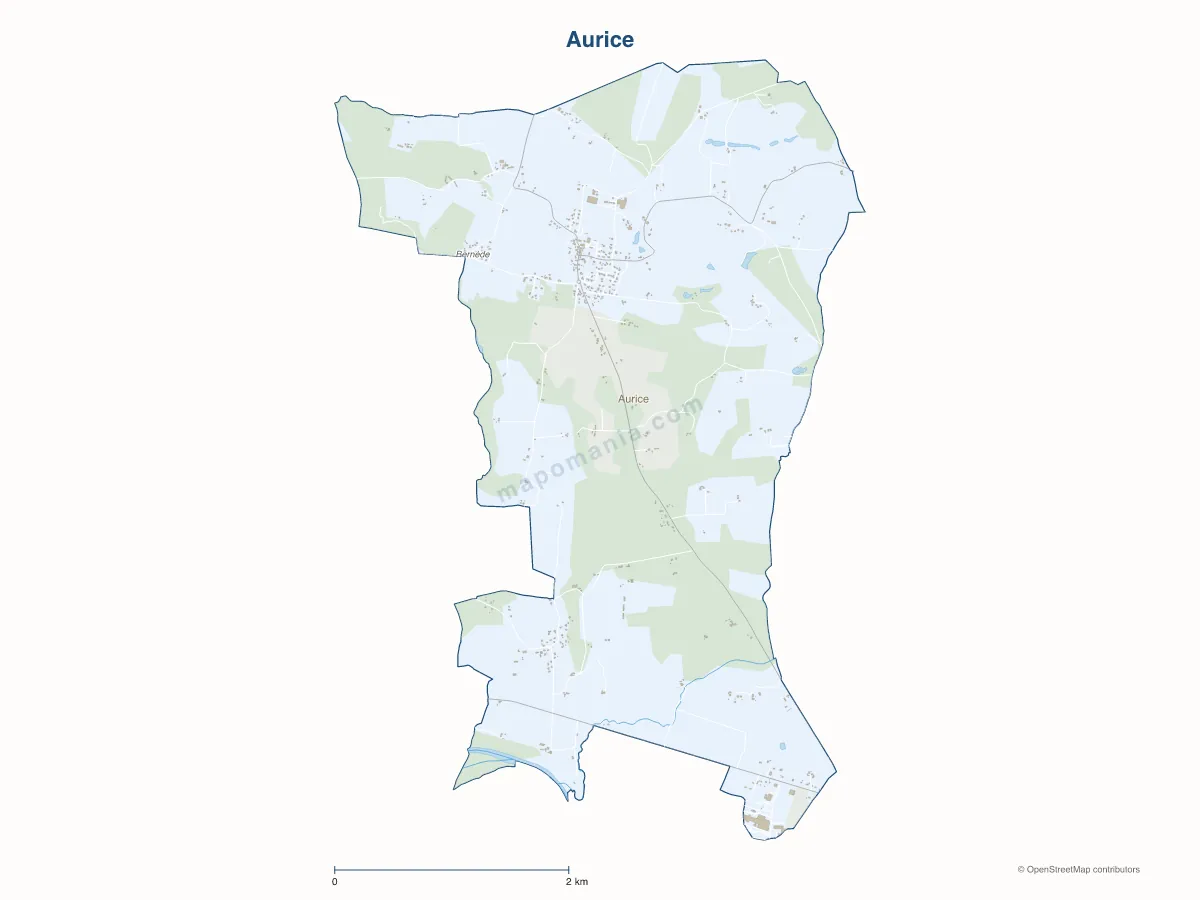 Carte de Aurice à personnaliser