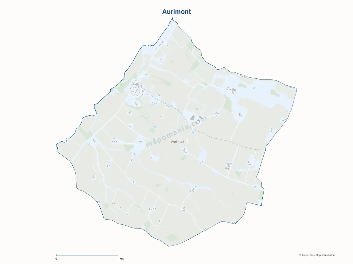 Carte de Aurimont à personnaliser