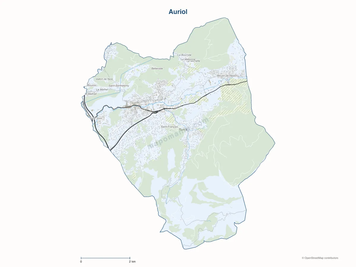 Carte de Auriol à personnaliser