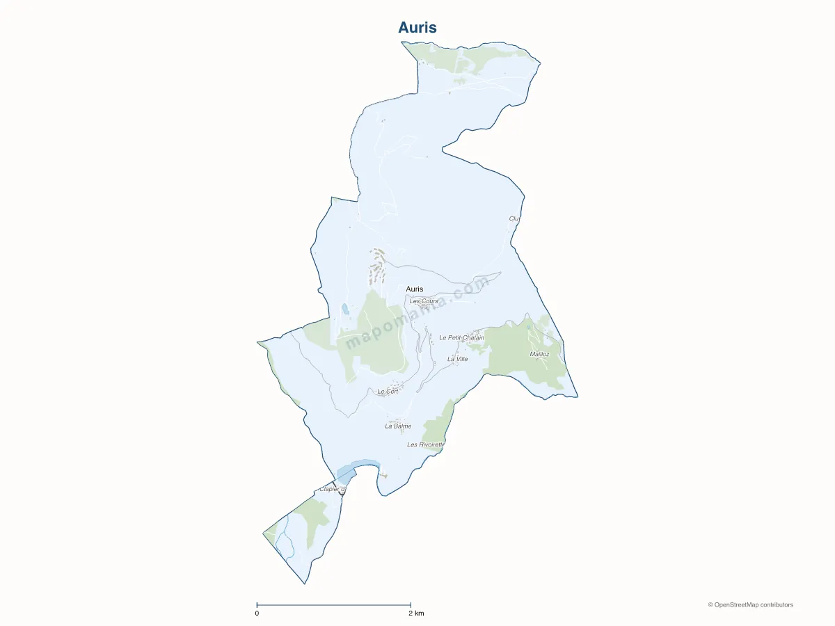 Carte de Auris à personnaliser