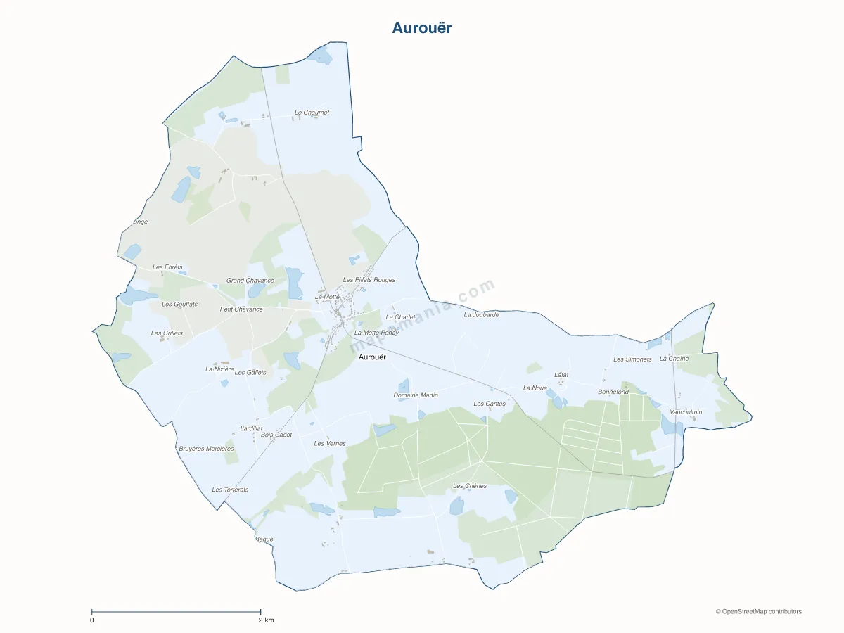 Carte de Aurouër à personnaliser