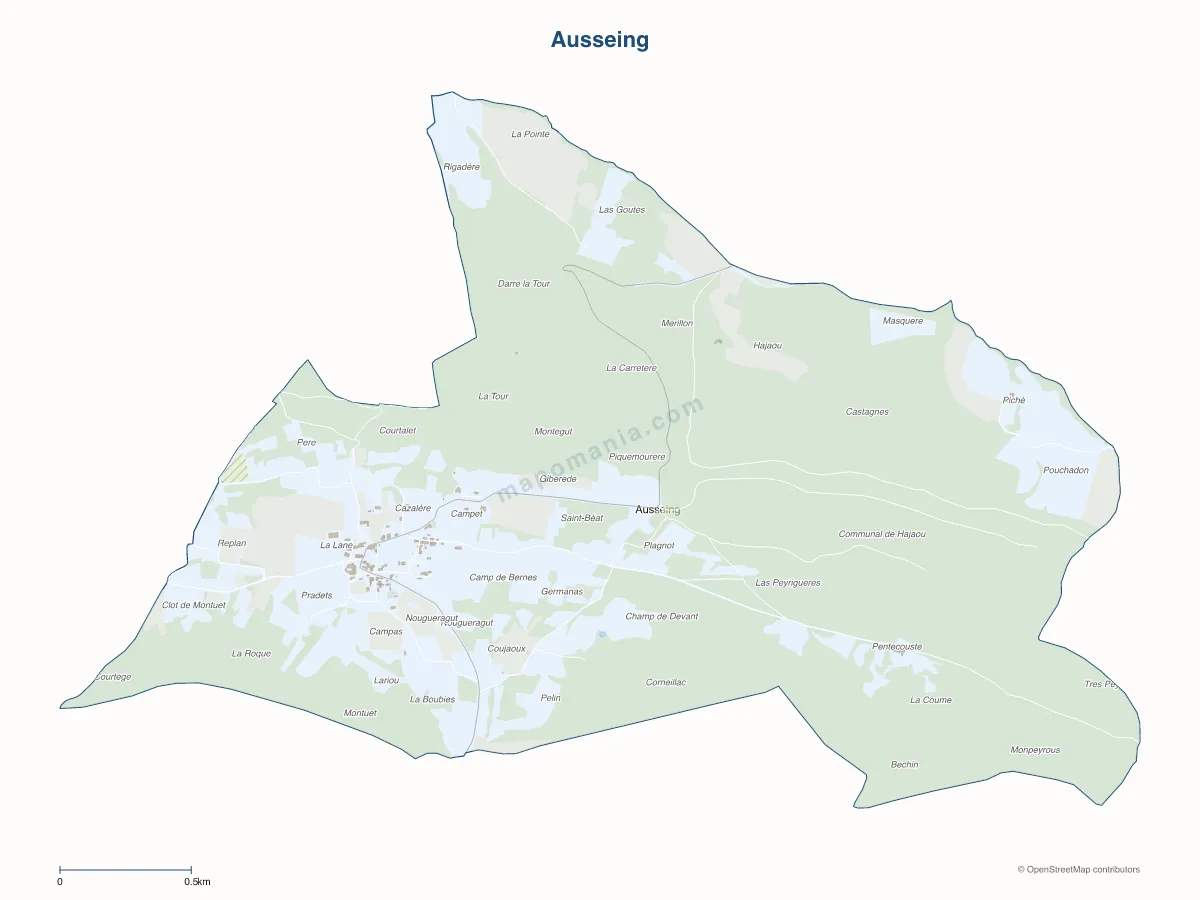 Carte de Ausseing à personnaliser