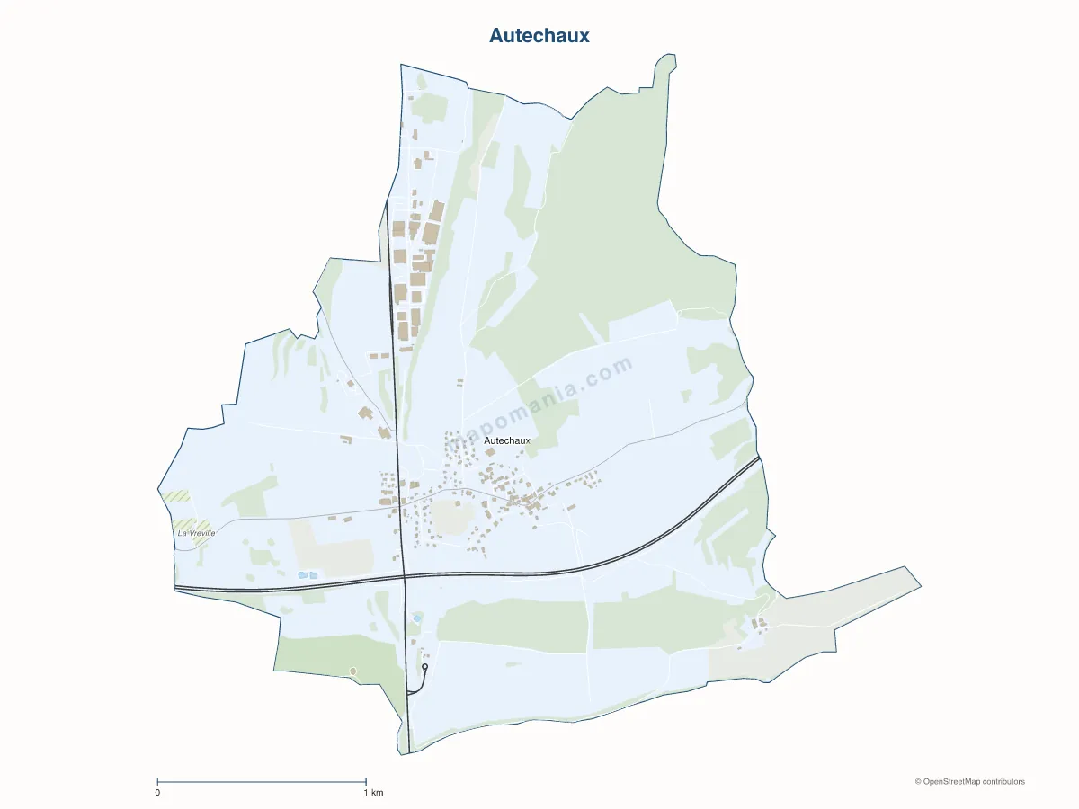 Carte de Autechaux à personnaliser