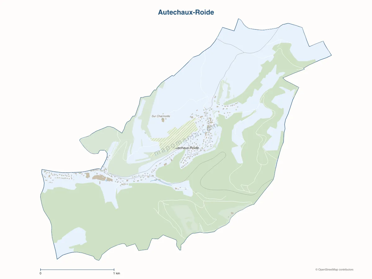 Carte de Autechaux-Roide à personnaliser