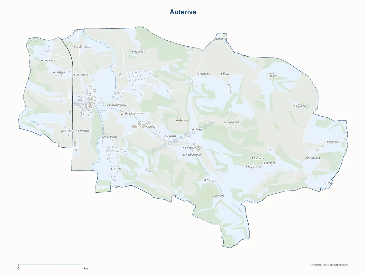Carte de Auterive à personnaliser