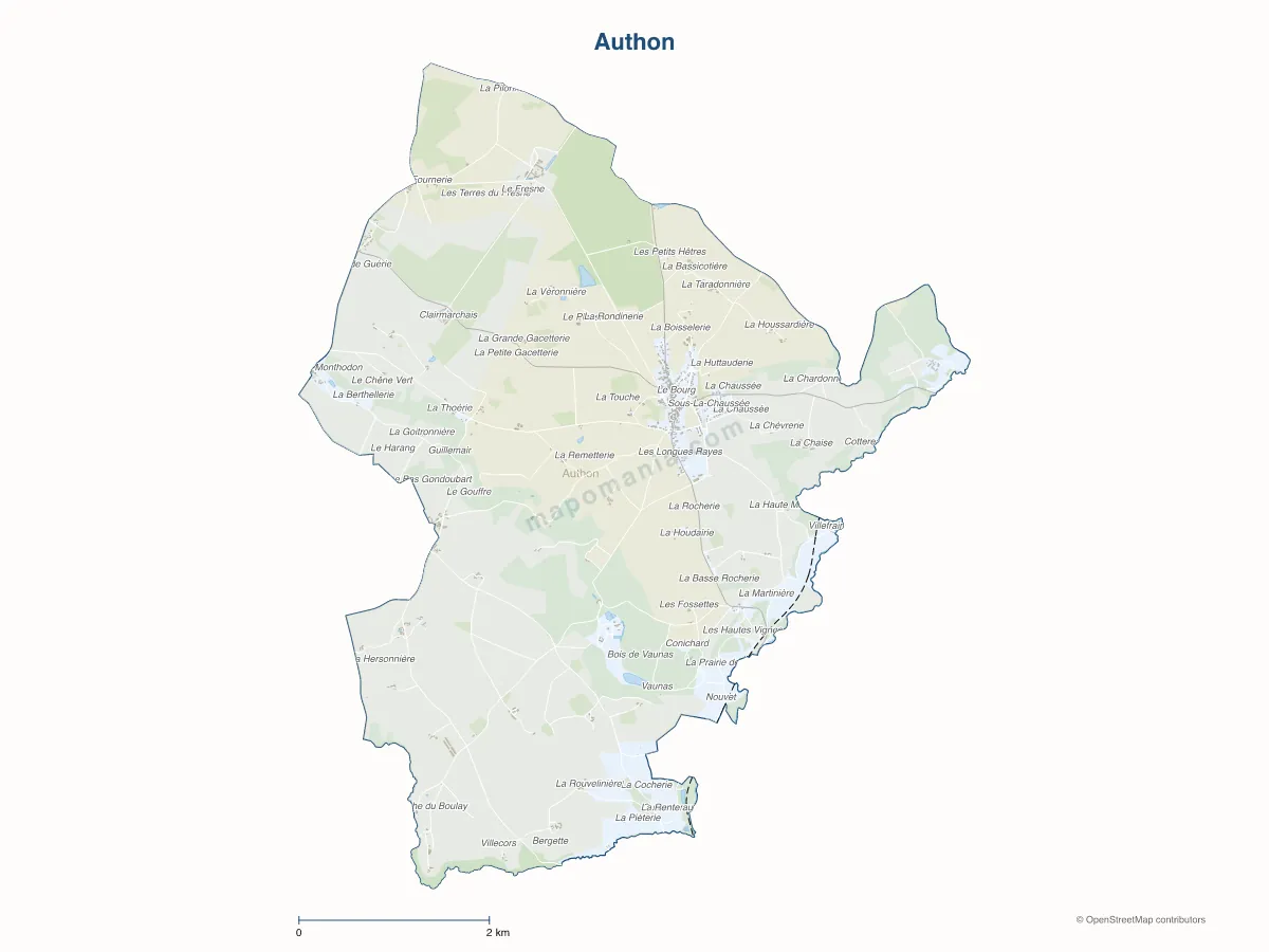 Carte de Authon à personnaliser
