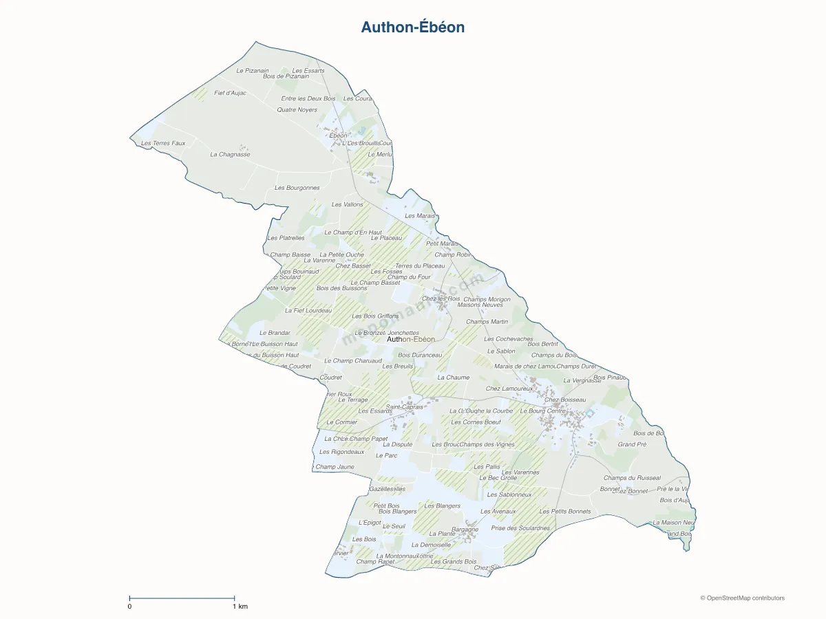 Carte de Authon-Ébéon à personnaliser
