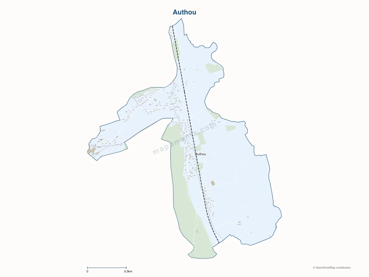 Carte de Authou à personnaliser
