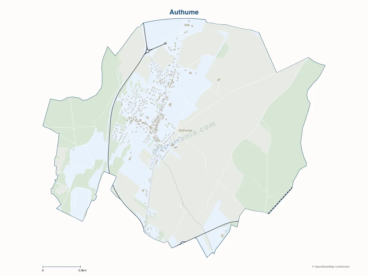 Carte de Authume à personnaliser
