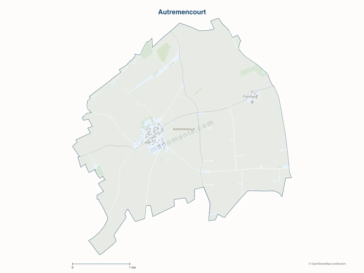 Carte de Autremencourt à personnaliser