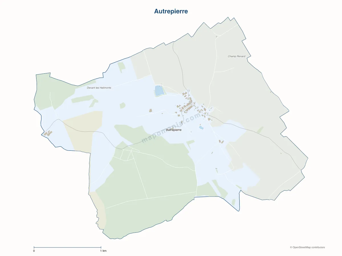 Carte de Autrepierre à personnaliser