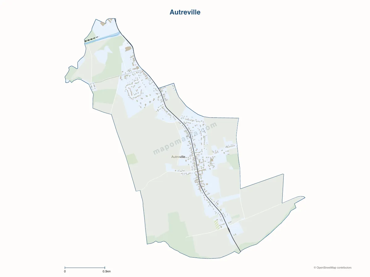 Carte de Autreville à personnaliser