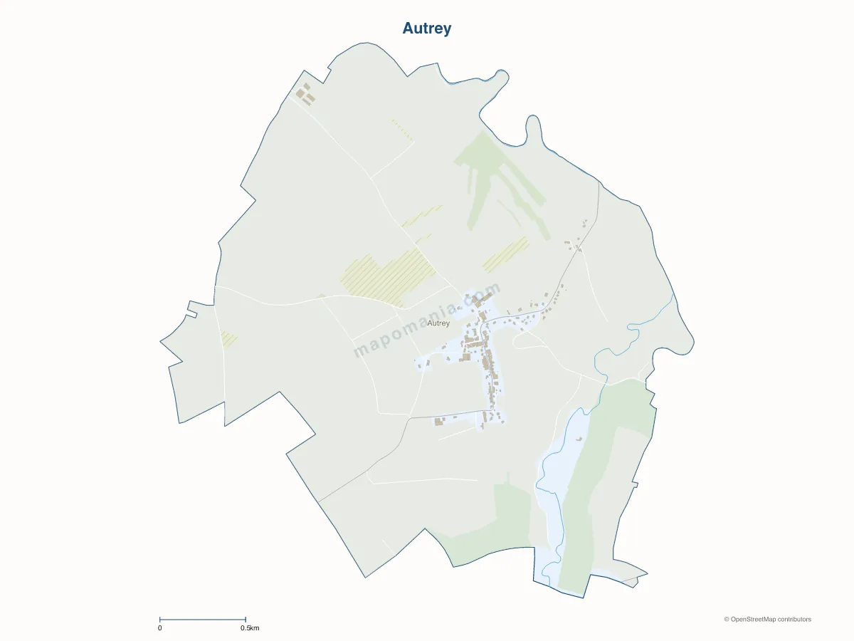 Carte de Autrey à personnaliser