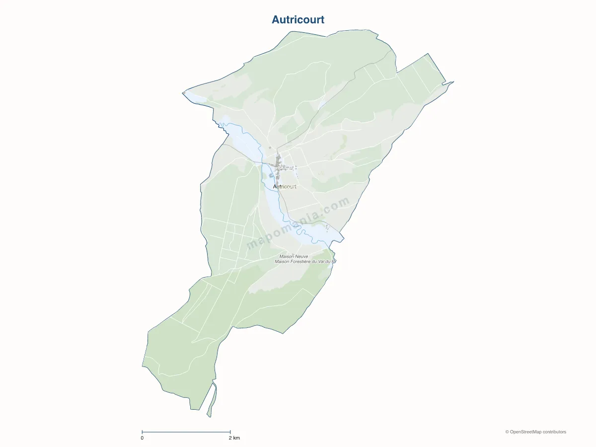 Carte de Autricourt à personnaliser