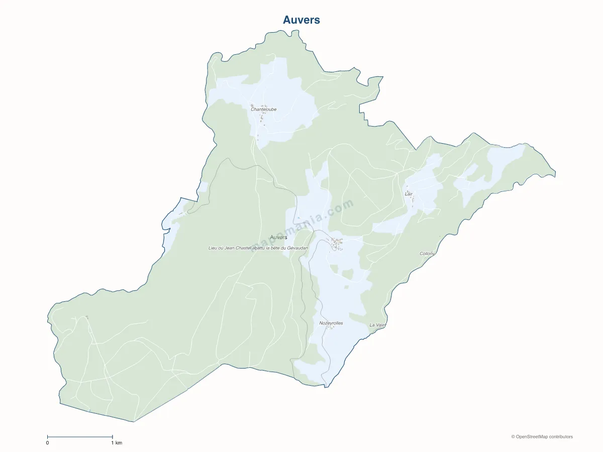 Carte de Auvers à personnaliser