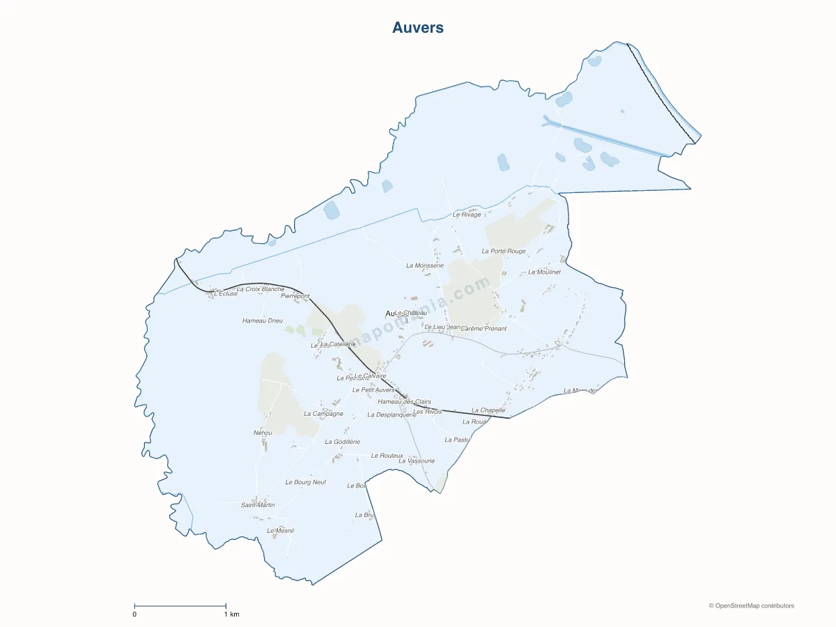 Carte de Auvers à personnaliser