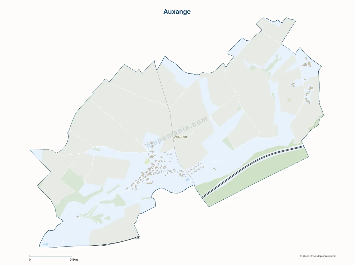 Carte de Auxange à personnaliser