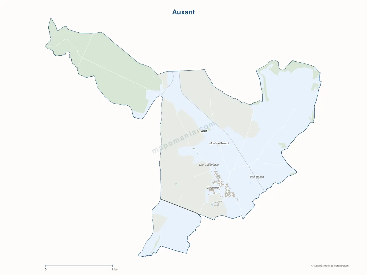 Carte de Auxant à personnaliser