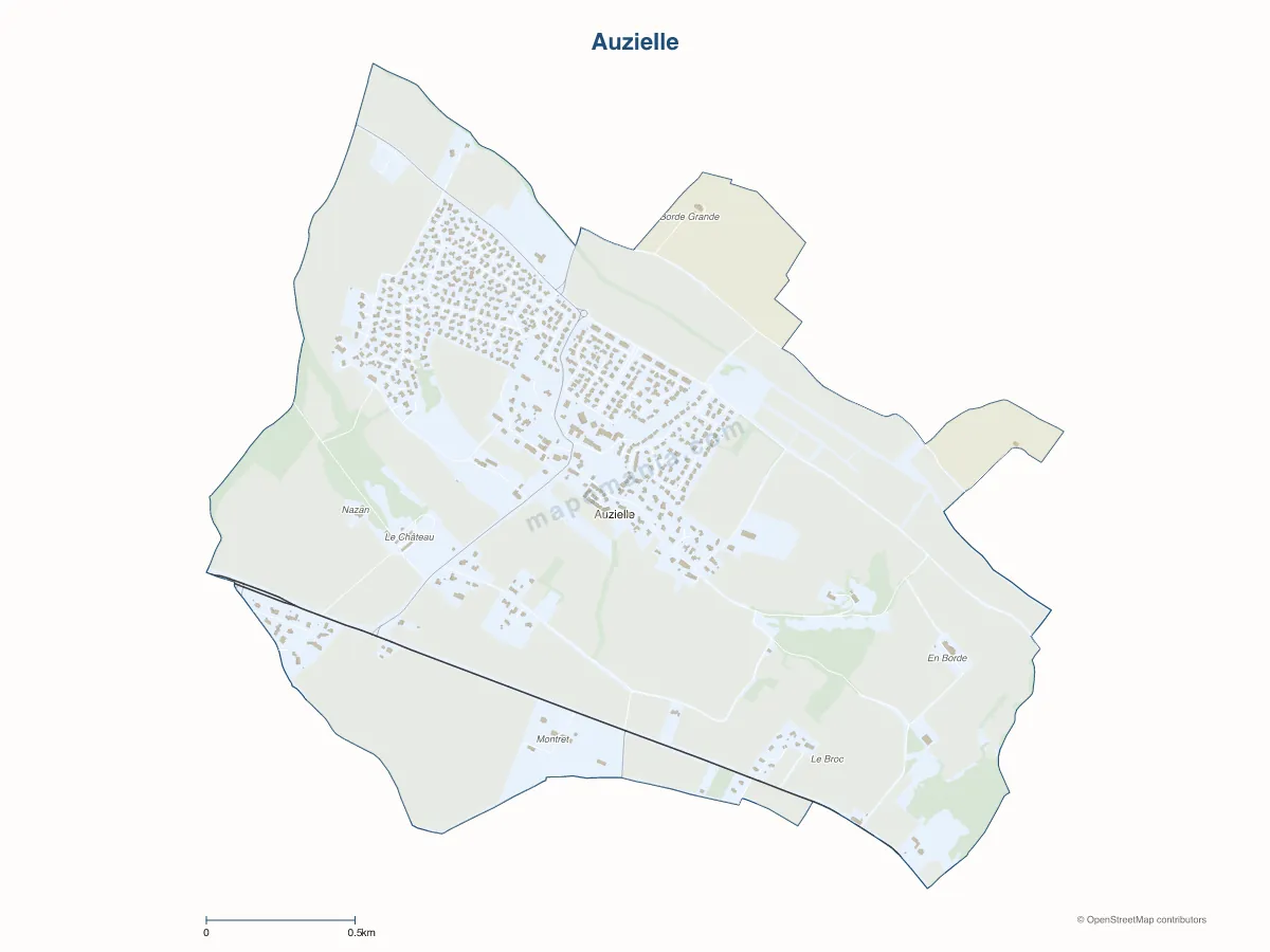 Carte de Auzielle à personnaliser