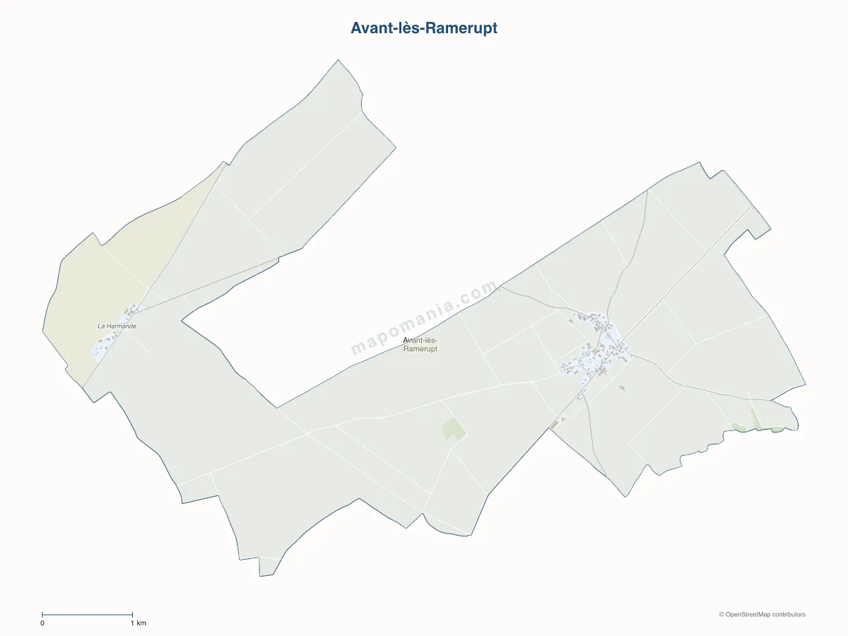 Carte de Avant-lès-Ramerupt à personnaliser