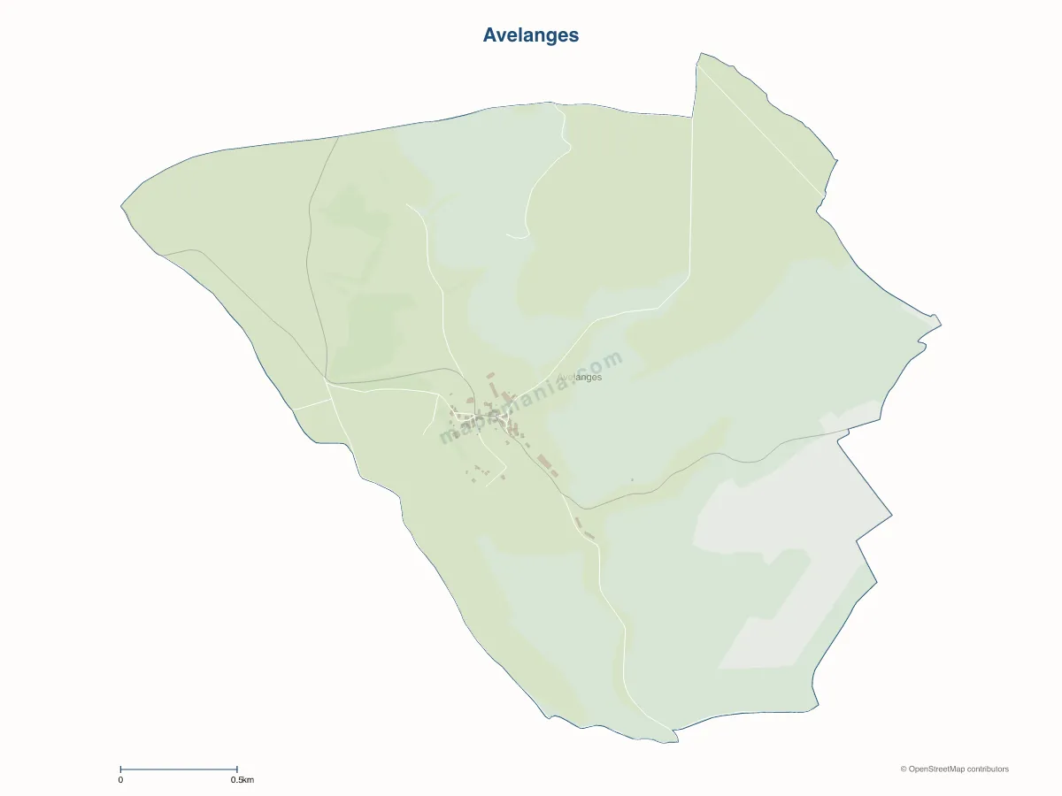 Carte de Avelanges à personnaliser