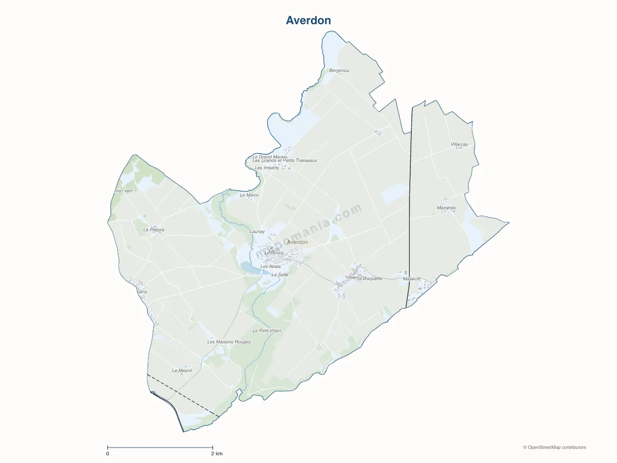 Carte de Averdon à personnaliser