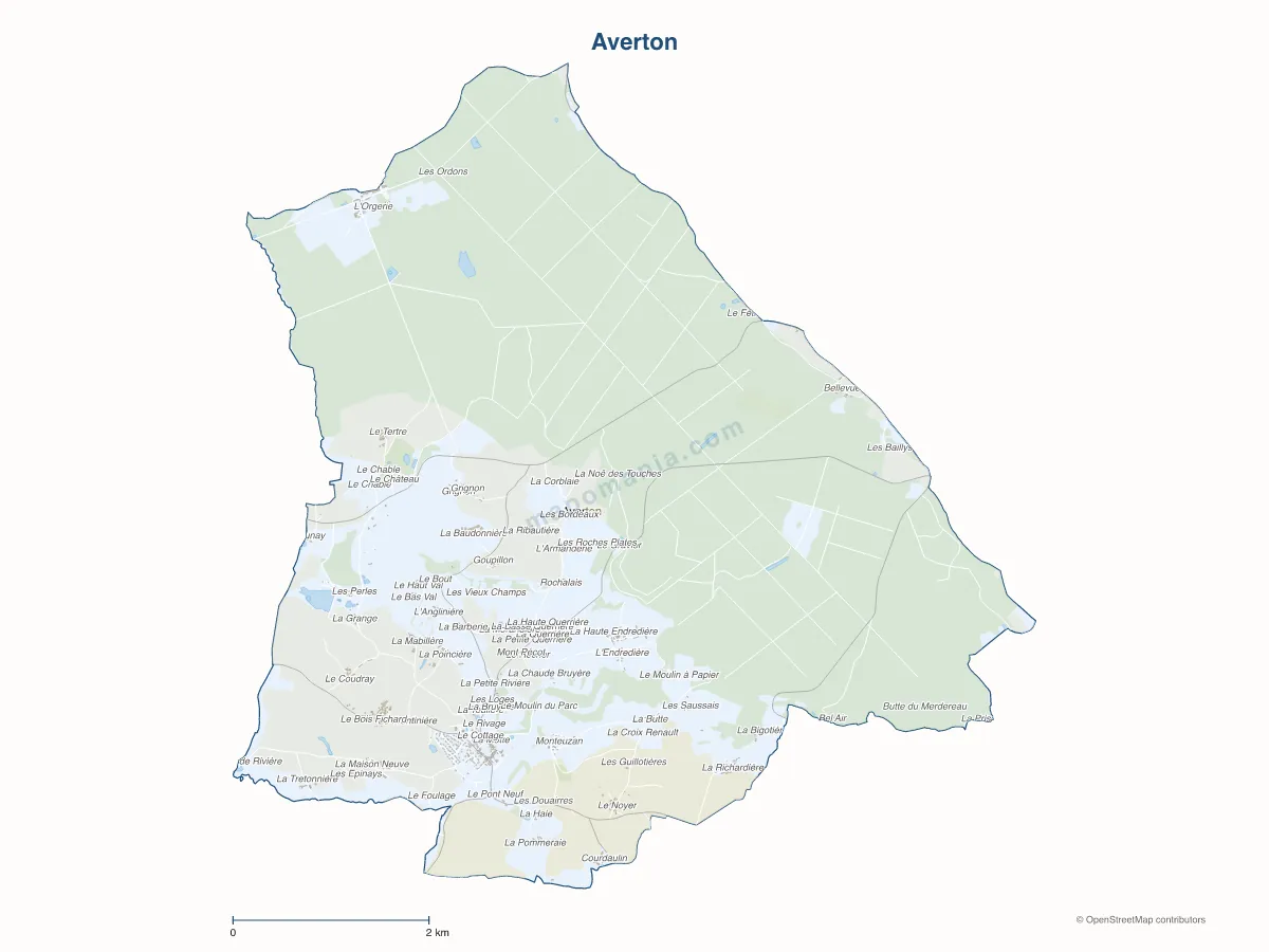 Carte de Averton à personnaliser