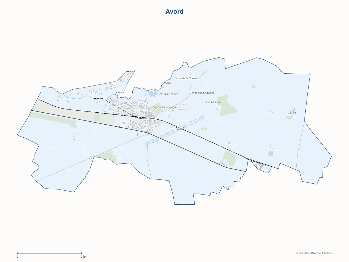 Carte de Avord à personnaliser
