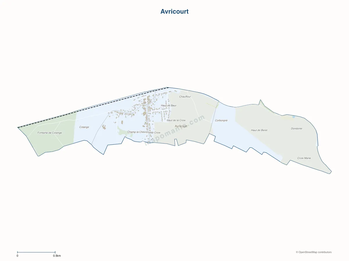 Carte de Avricourt à personnaliser