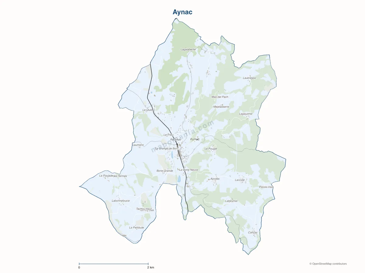 Carte de Aynac à personnaliser