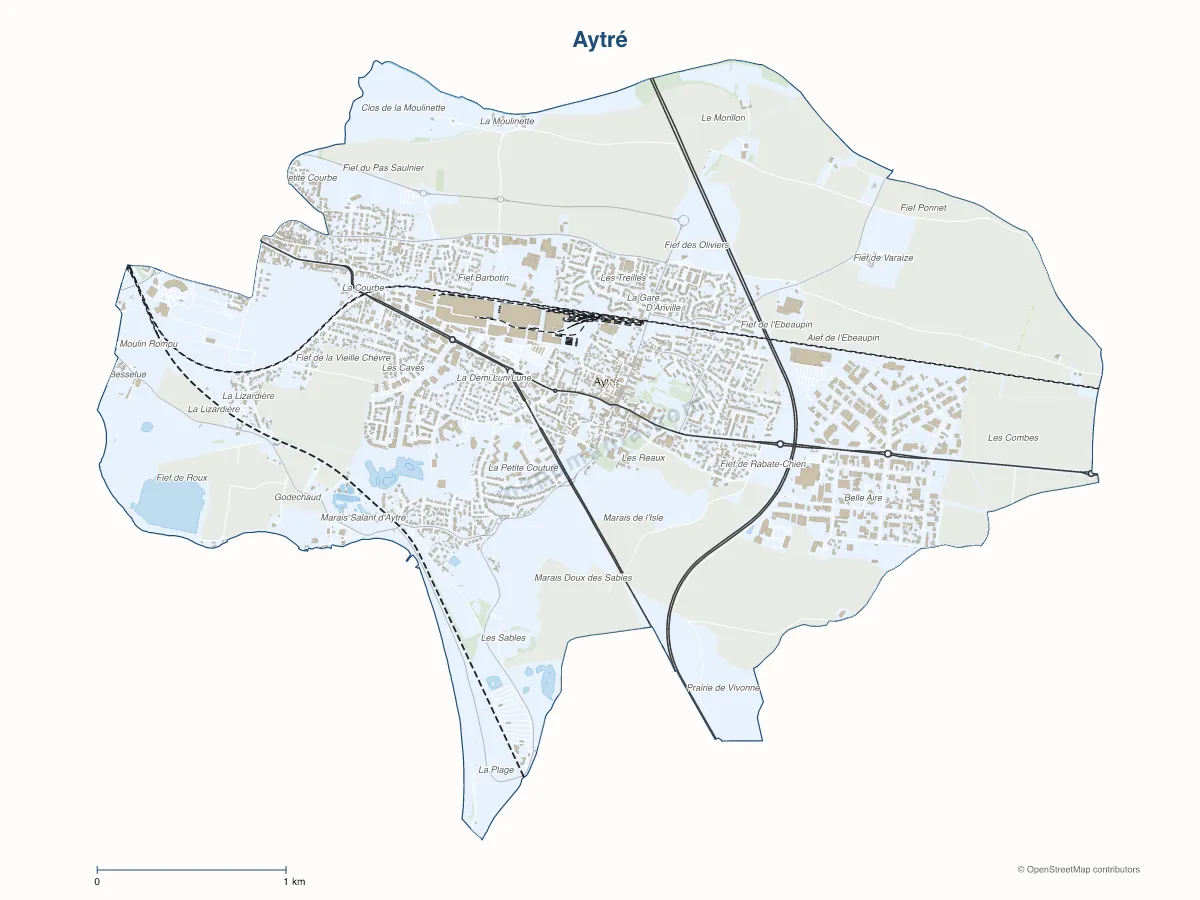 Carte de Aytré à personnaliser