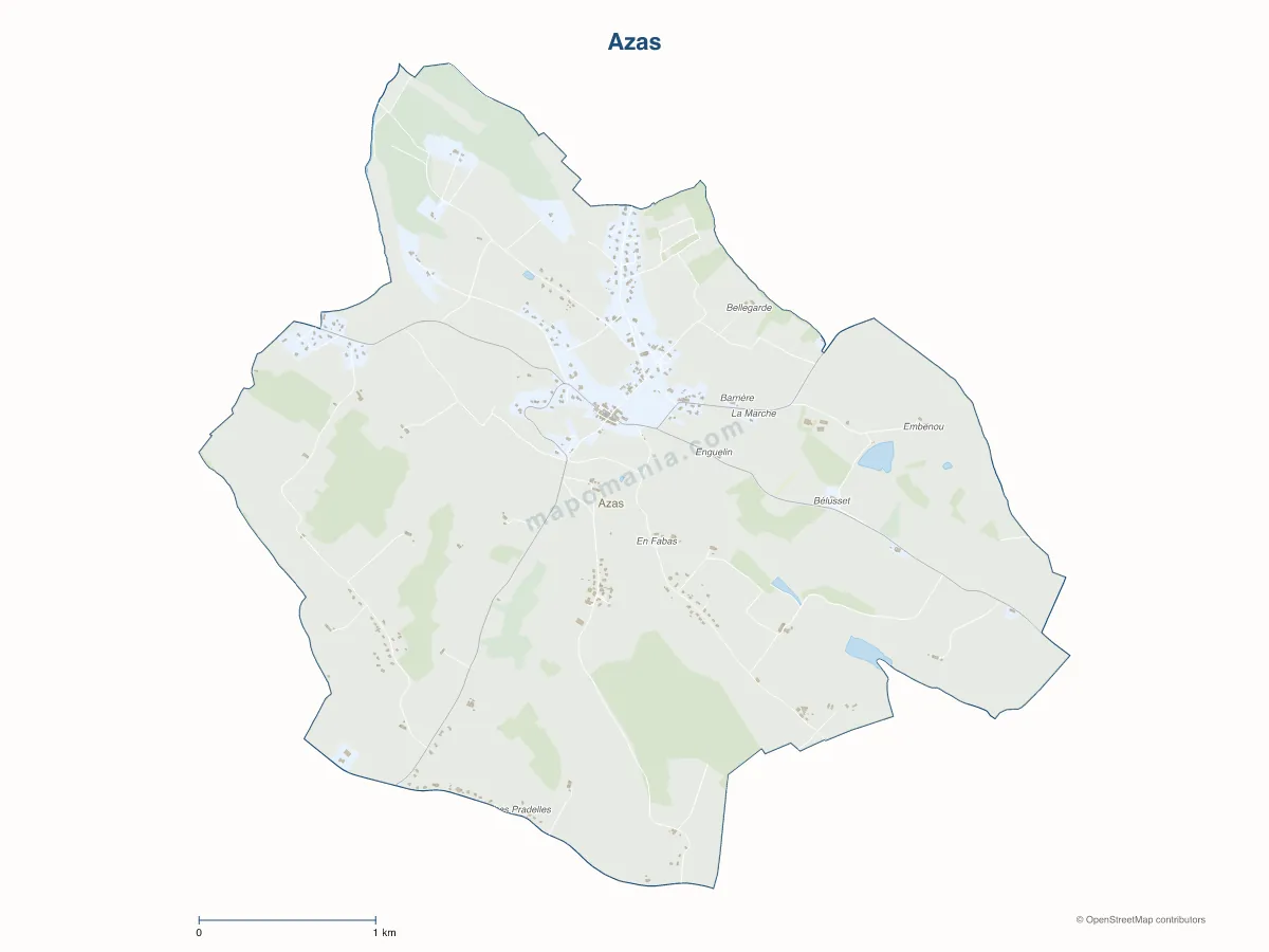 Carte de Azas à personnaliser