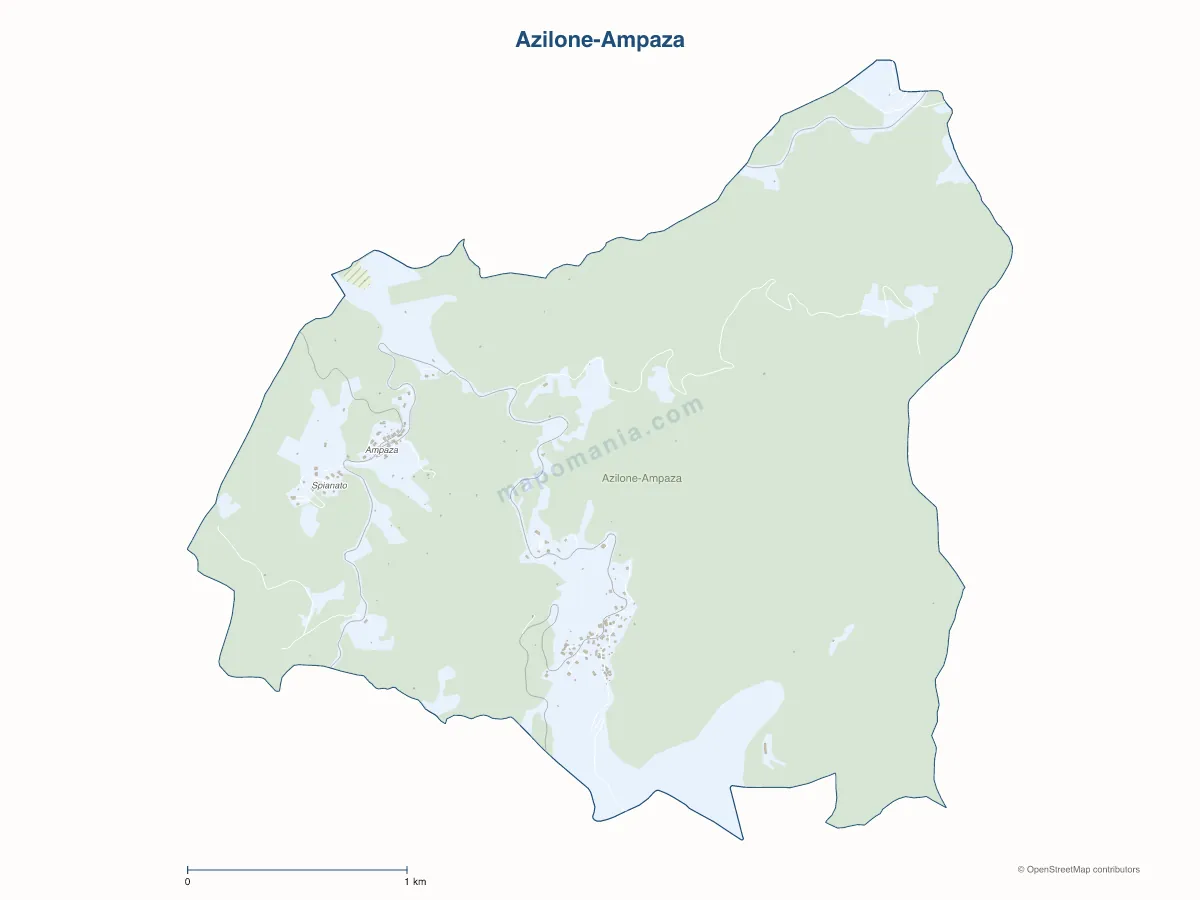 Carte de Azilone-Ampaza à personnaliser