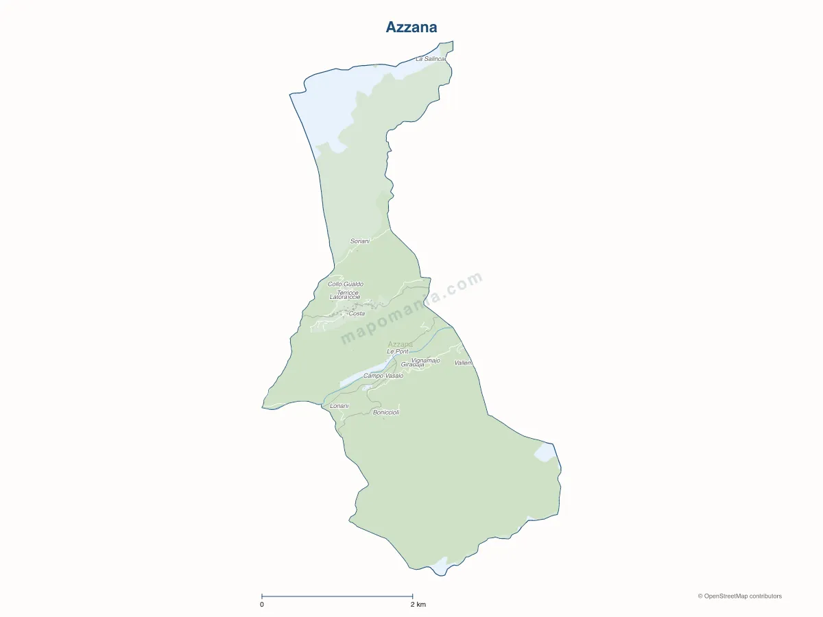 Carte de Azzana à personnaliser