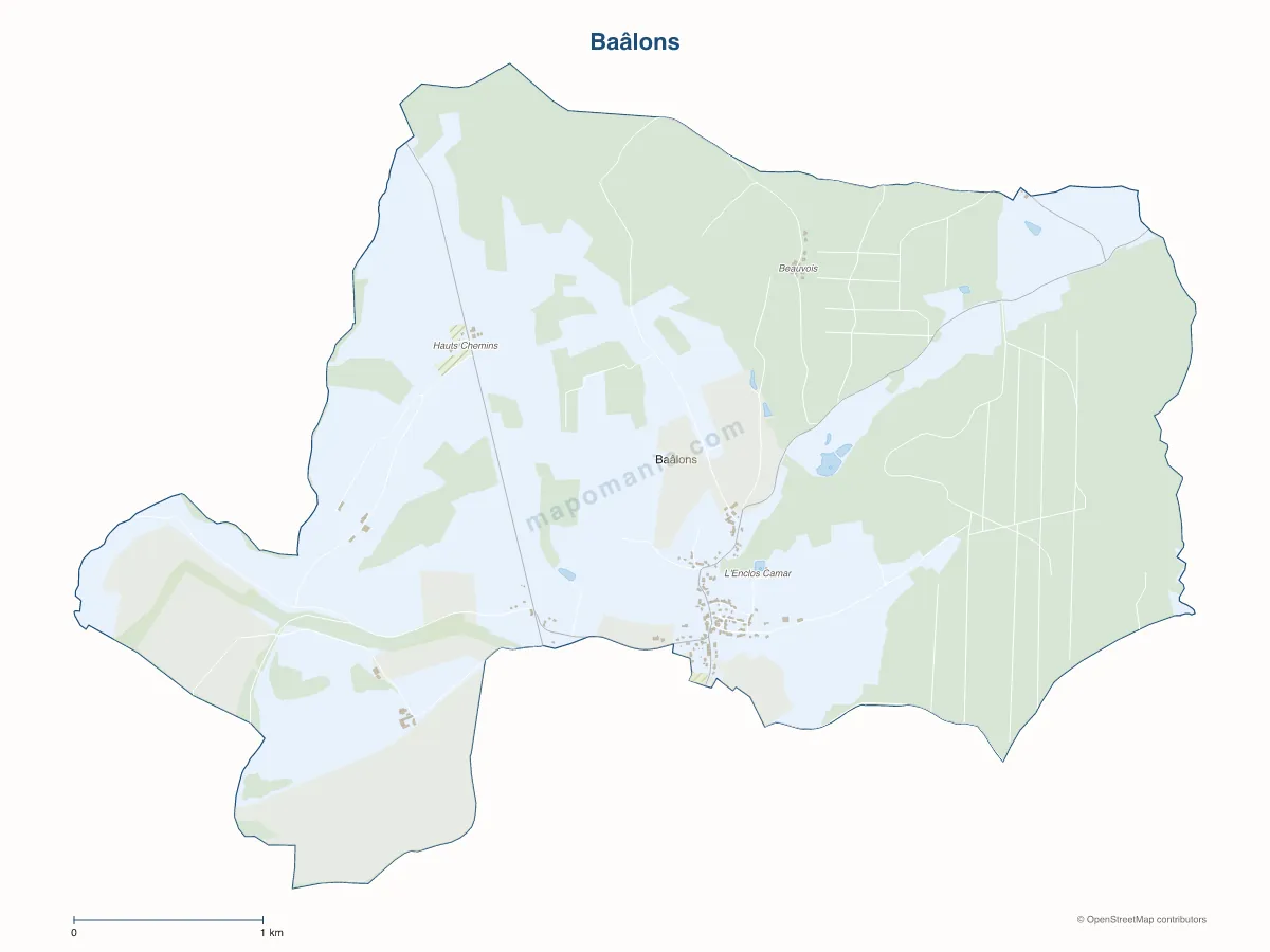 Carte de Baâlons à personnaliser