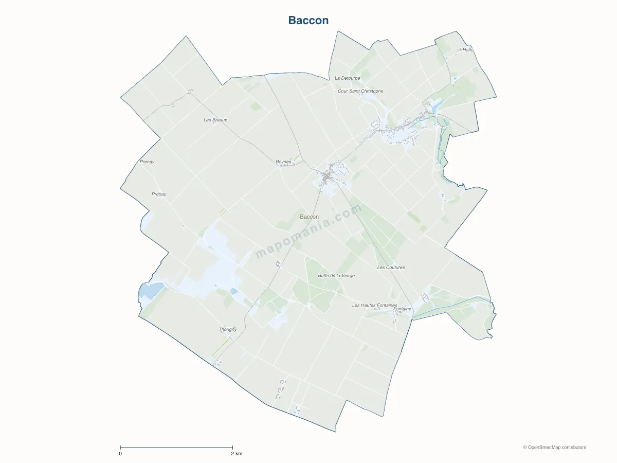 Carte de Baccon à personnaliser