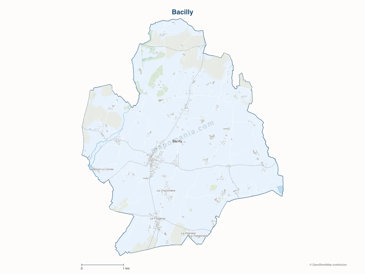 Carte de Bacilly à personnaliser