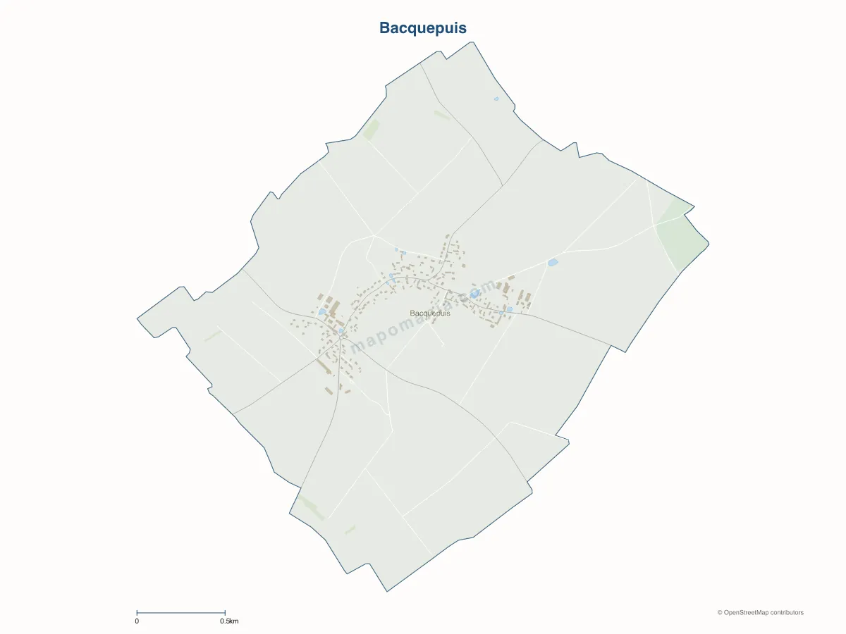 Carte de Bacquepuis à personnaliser