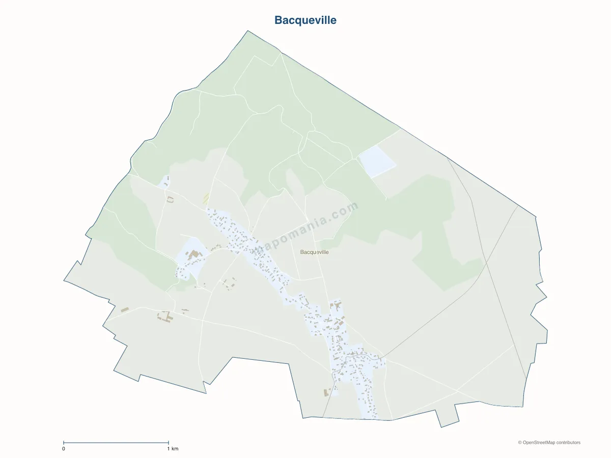 Carte de Bacqueville à personnaliser