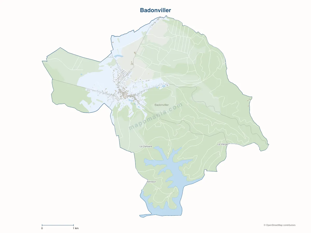 Carte de Badonviller à personnaliser