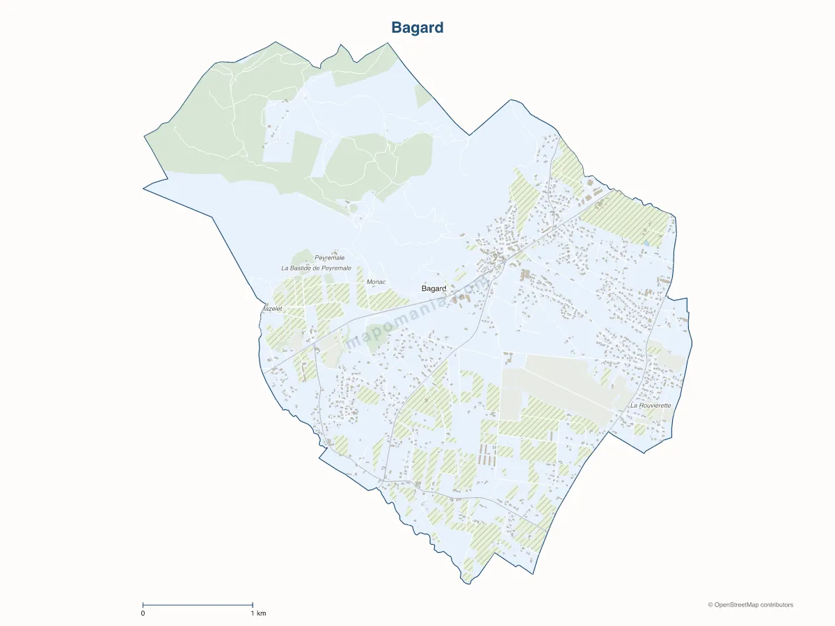 Carte de Bagard à personnaliser
